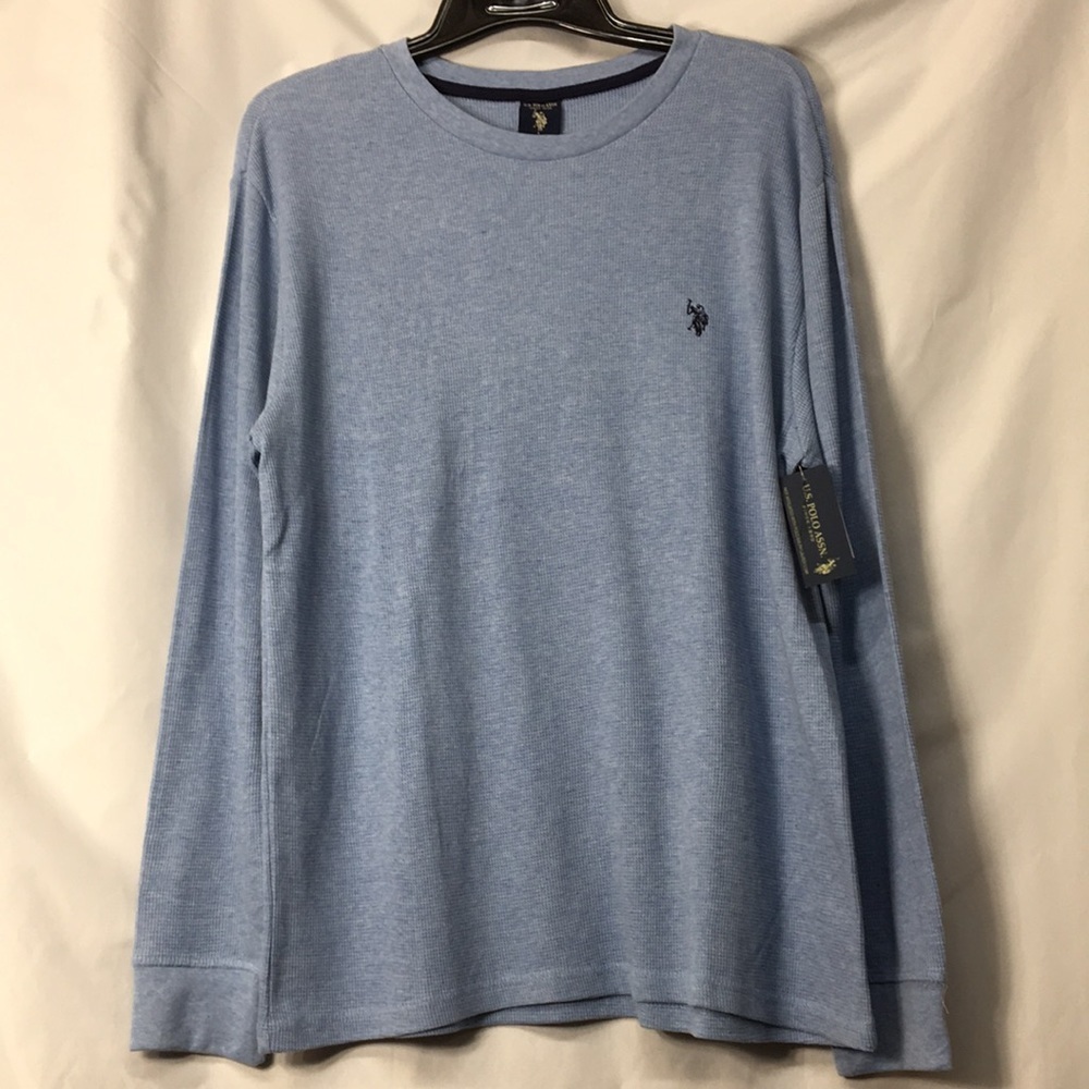 U.S. Polo Assn. Mens Blue Knit Pull-Over Sweater Size L NEW with Tags